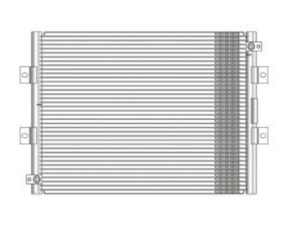 Car air conditioning condenser for HITACHI