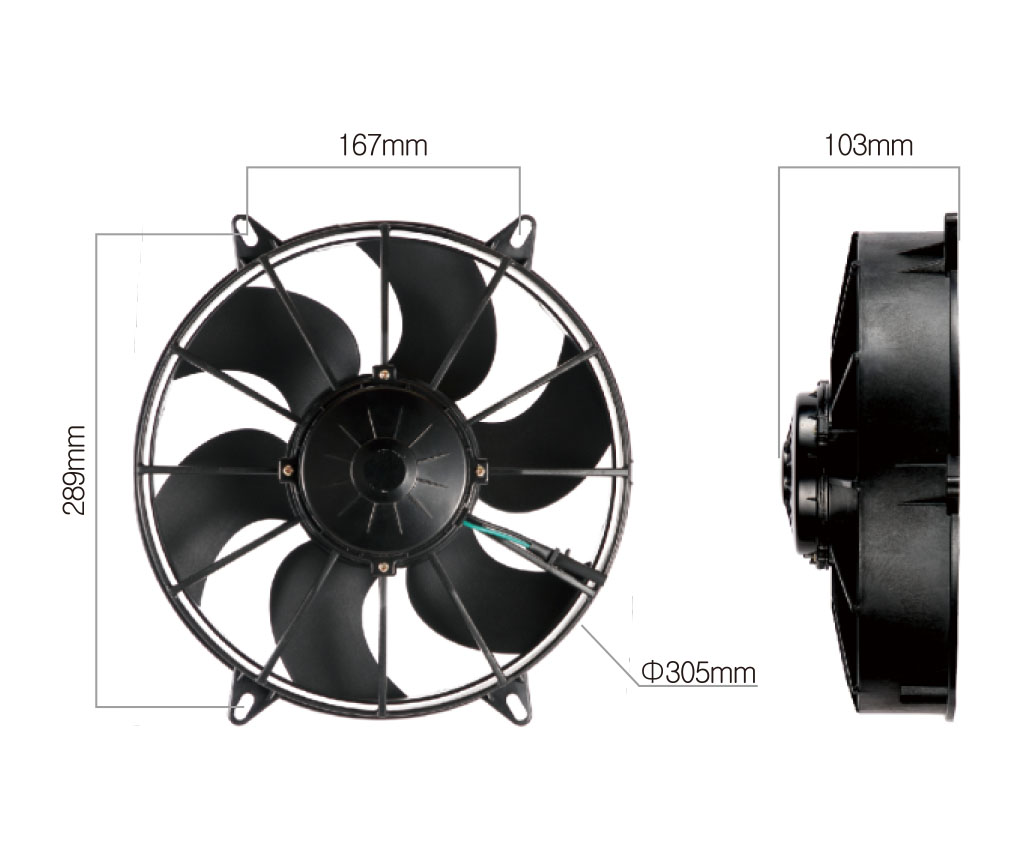 Condenser fan for bus universal fan for bus ac system