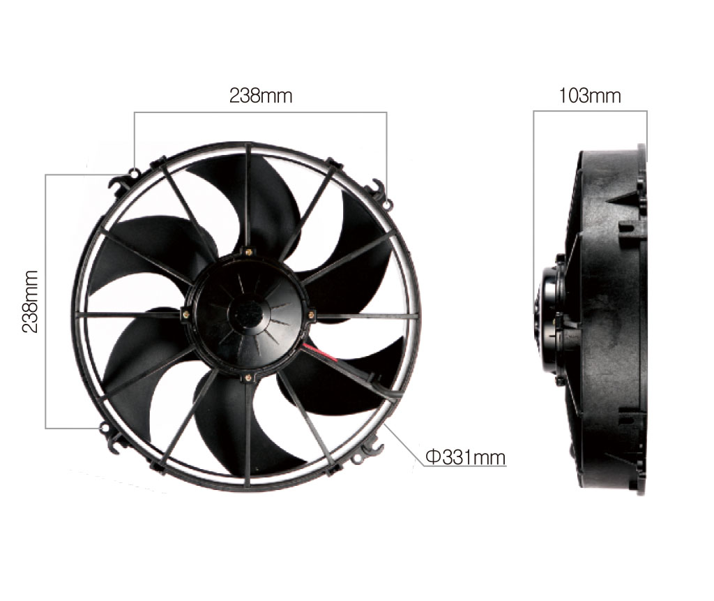 Condenser cooling fan for bus universal fan for bus